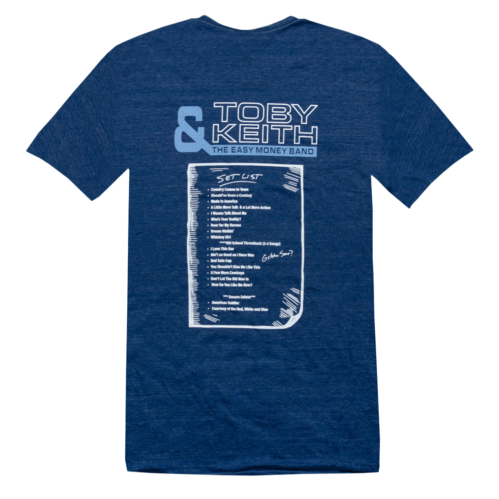 TK and the Easy Money Band Set List Tee
