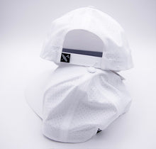 Load image into Gallery viewer, Toby White Aspen Performance Hat with Crimson Embroidery
