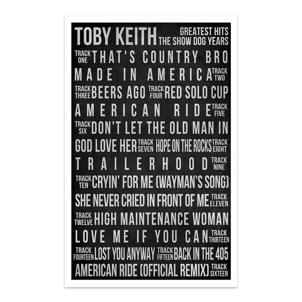 Black Toby Keith Poster